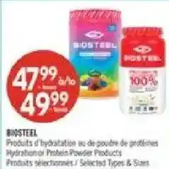 Pharmaprix Biosteel hydration or protein powder products offer