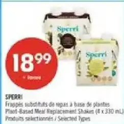 Pharmaprix Sperrri plant-based meal replacement shakes offer