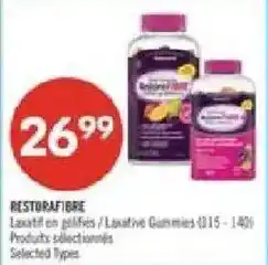 Pharmaprix Restorafibre laxative gummies offer