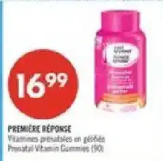 Pharmaprix Première réponse prenatal vitamin gummies offer