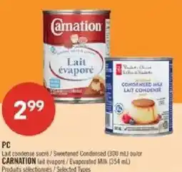 Pharmaprix Carnation sweetened condensed milk offer