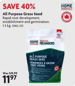 Home Hardware Home essentials all purpose grass seed offer