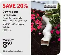 Home Hardware Amerimax downspout extension offer