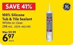 Home Hardware Ge silicone tub & tile sealant offer
