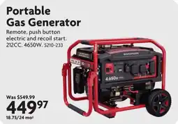 Home Hardware Benchmark portable gas generator offer