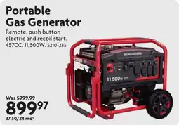 Home Hardware Benchmark portable gas generator offer