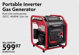 Home Hardware Benchmark portable inverter gas generator offer