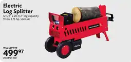Home Hardware Benchmark electric log splitter offer