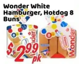 Nations Fresh Foods Wonder White Hamburger, Hotdog 8 Buns offer