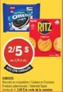 Pharmaprix Oreo cookies or Ritz crackers offer