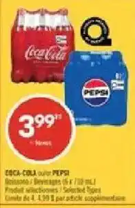 Pharmaprix Coca-Cola or Pepsi offer