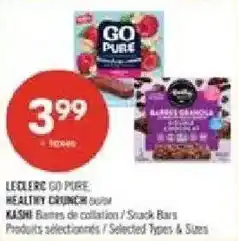 Pharmaprix Leclerc go pure healthy crunch snack bars offer