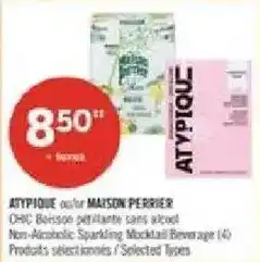 Pharmaprix Atypique non-alcoholic sparkling mocktail beverage offer