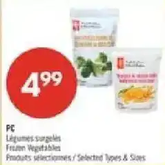 Pharmaprix PC frozen vegetables offer