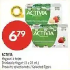 Pharmaprix Activia drinkable yogurt offer