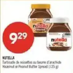Pharmaprix Nutella Hazelnut or Peanut Butter Spread offer