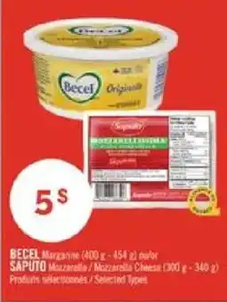 Pharmaprix Becel Margarine or Saputo Mozzarella Cheese offer