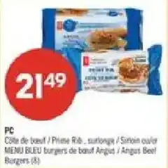 Pharmaprix PC MENU BLEU burgers de bœuf Angus / Angus Beef Burgers offer