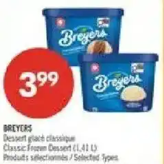 Pharmaprix Breyers classic frozen dessert offer