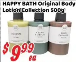 Nations Fresh Foods Happy Bath original body lotion collection offer