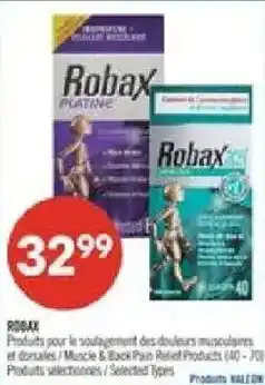Pharmaprix Robax products for the relief of muscular and back pain offer