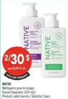 Pharmaprix Native facial cleansers offer