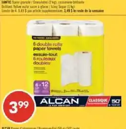 Pharmaprix Alcan double roller paper towels offer