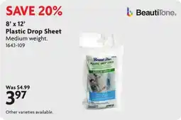 Home Hardware Beautitone plastic drop sheet offer