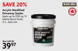 Home Hardware Black Gold acrylic modified driveway sealer offer