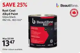 Home Hardware Beautitone rust coat alkyd paint offer