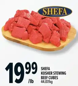 Metro Shefa kosher stewing beef cubes offer