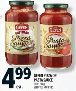 Metro Gefen pizza or pasta sauce offer