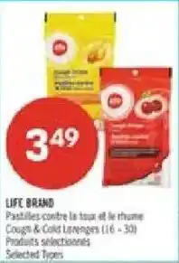 Pharmaprix Life Brand Cough & Cold Lozenges offer