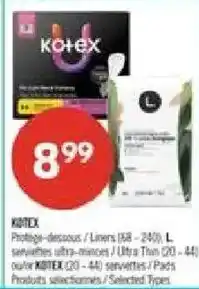 Pharmaprix Kotex protège-dessous / Liners offer
