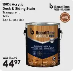 Home Hardware Beautitone wood shield best deck & siding stain offer