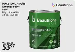 Home Hardware Beautitone pure exterior paint pearl offer