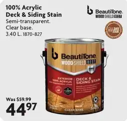 Home Hardware Beautitone wood shield best deck & siding stain offer