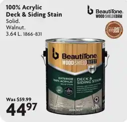 Home Hardware BeautiTone 100% Acrylic Deck & Siding Stain offer