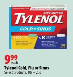 London Drugs Tylenol cold flu or sinus offer