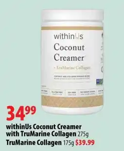 London Drugs withinUs Coconut Creamer with TruMarine Collagen offer