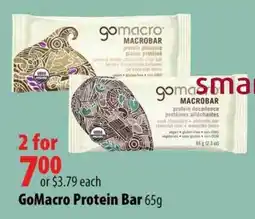 London Drugs gomacro protein bar offer
