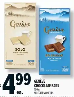 Metro Genève chocolate bars offer