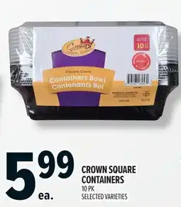 Metro Crown square containers offer
