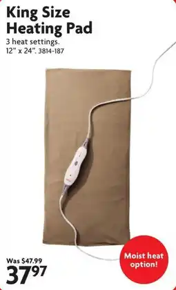 Home Hardware King Size Heating Pad offer