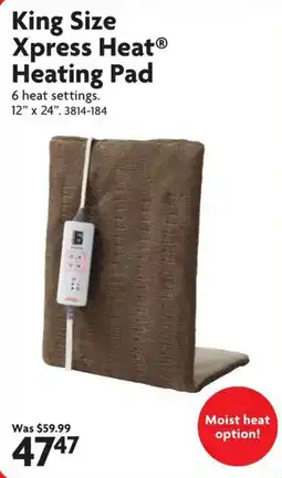 Home Hardware Xpress Heat King Size Heating Pad offer