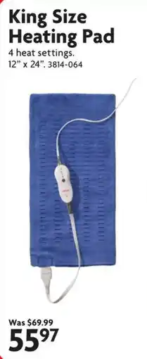 Home Hardware King Size Heating Pad offer