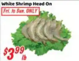 Nations Fresh Foods White Shrimp Head On offer
