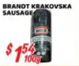 Nations Fresh Foods Brandt krakovska sausage offer