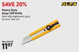 Home Hardware Olfa heavy duty snap-off knife offer