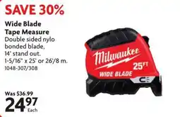 Home Hardware Milwaukee wide blade tape measure offer